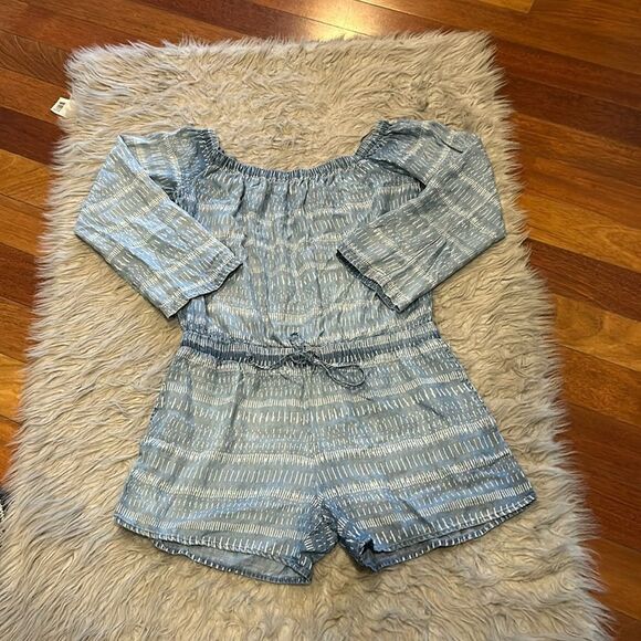 Cloth and stone Anthropologie off the shoulder long sleeve‎ romper - Picture 1 of 5